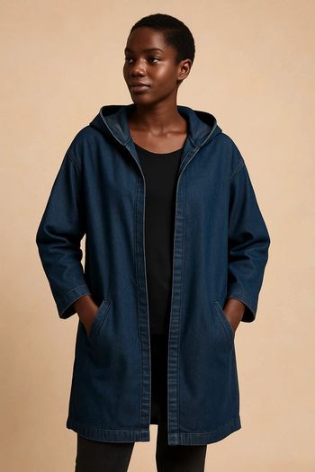 Veste en jeans à capuche