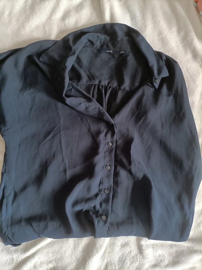 Blouse / Chemise manches courtes – Bleu roi Kiabi Taille M