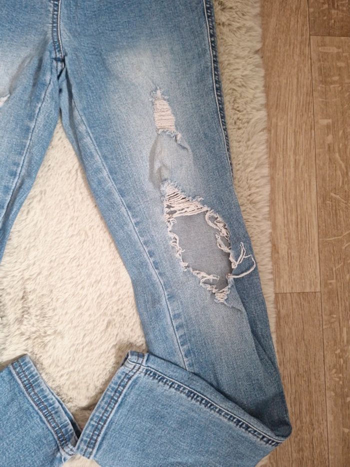 Jeans taille élastique S troué #F36S-214 - photo numéro 3