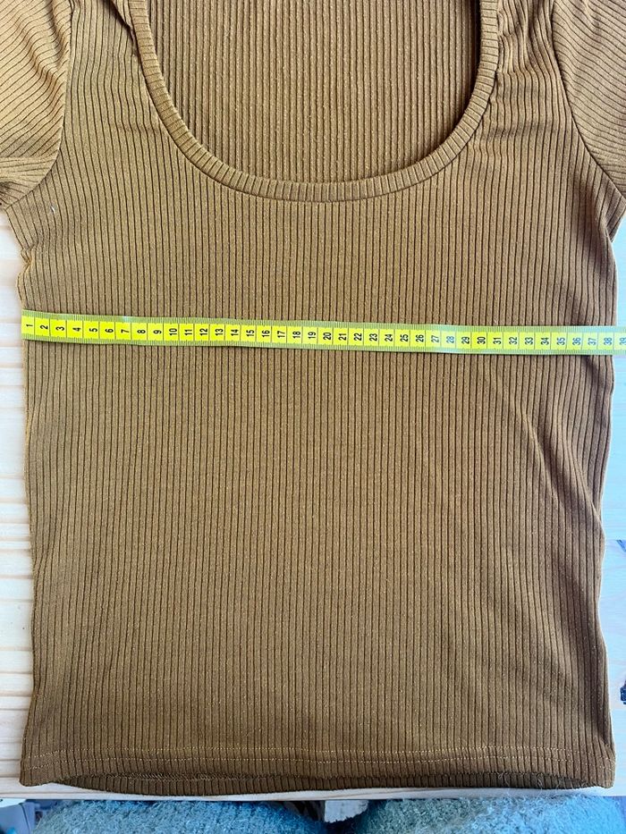 T-shirt Gemo ocre/moutarde Taille M - photo numéro 5