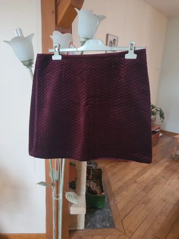 jupe droite velours taille 44