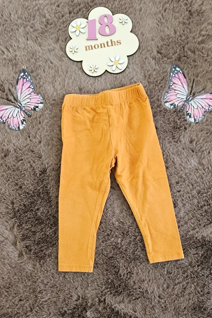 Legging couleur moutarde 18 mois fille