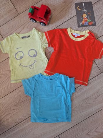 Lot 3 Tee-shirts été 12 mois garçon