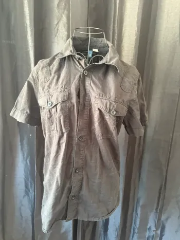 Chemise noire à manches courtes H&M – Taille S