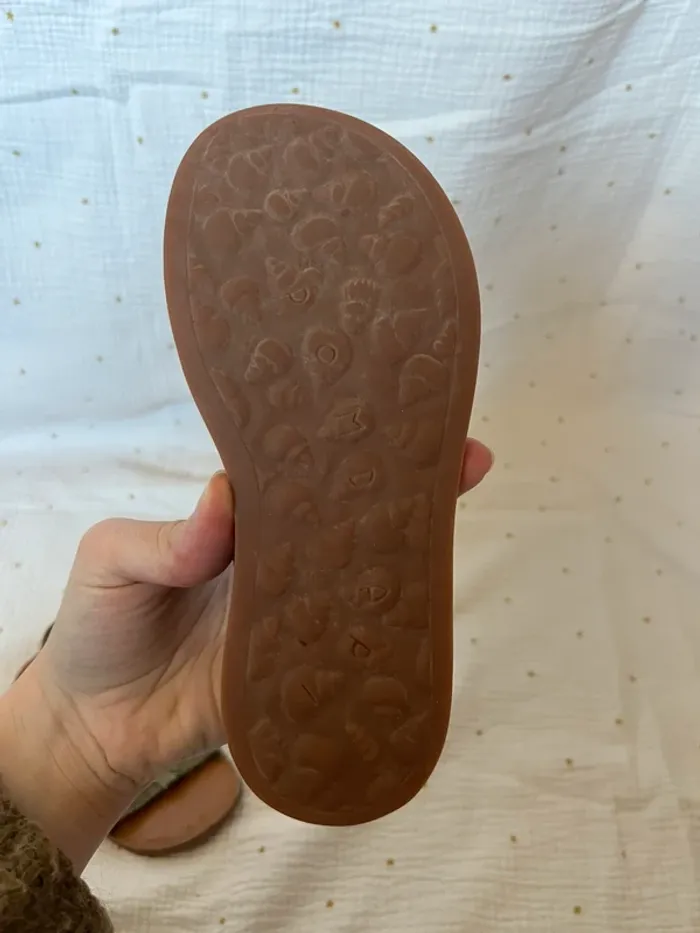 Sandales Pom d’Api – Taille 30 – Cuir & daim kaki - photo numéro 8