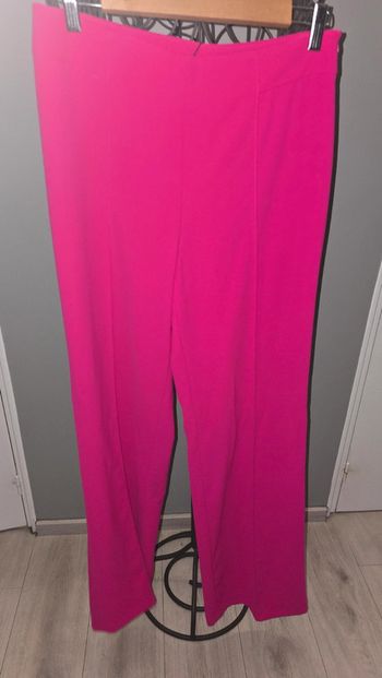 Pantalon large Zara rose fuschia