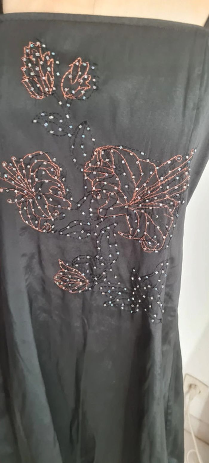 Robe longue satinée noire 38 - photo numéro 2