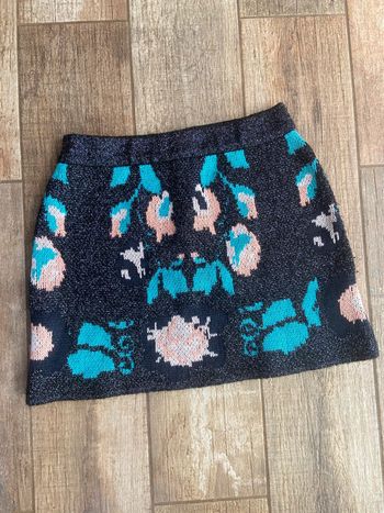 Jupe courte en maille Zara brillante