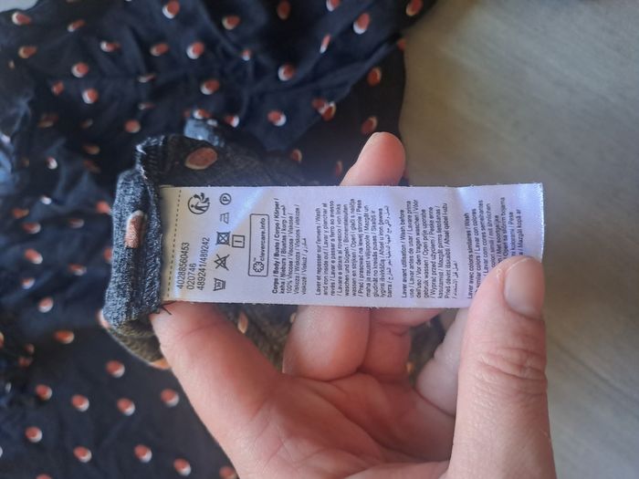 Blouse fluide noir à pois Gemo Taille 44 - photo numéro 8