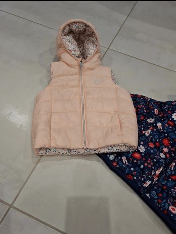 Doudoune manche courte et longue bebe fille