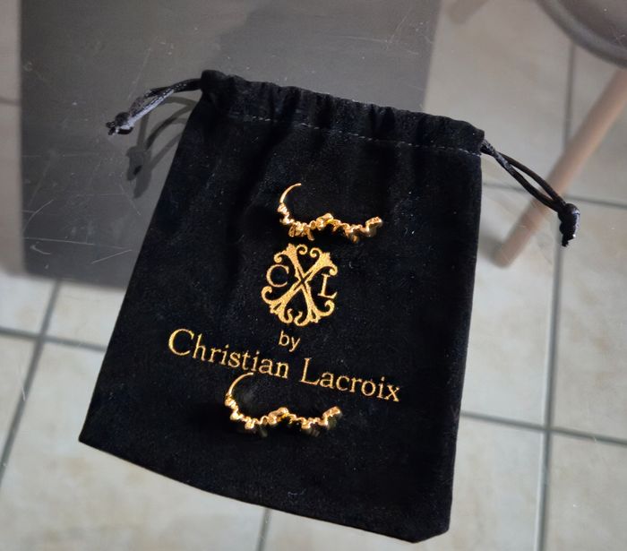 Boucles d'oreilles dorées cxl by Christian Lacroix - photo numéro 7
