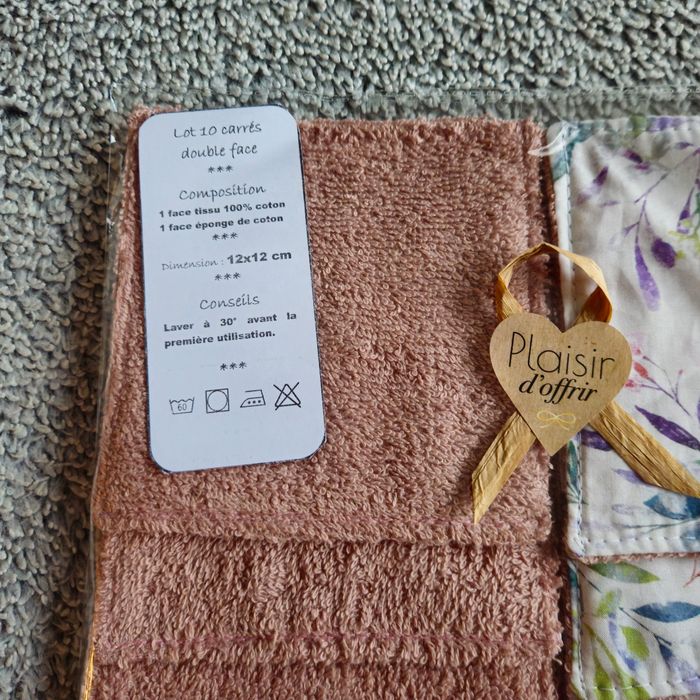 10 lingettes lavables 12x12 cm - photo numéro 3