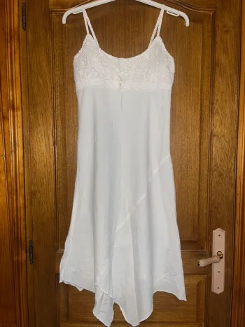 Robe blanche bohème