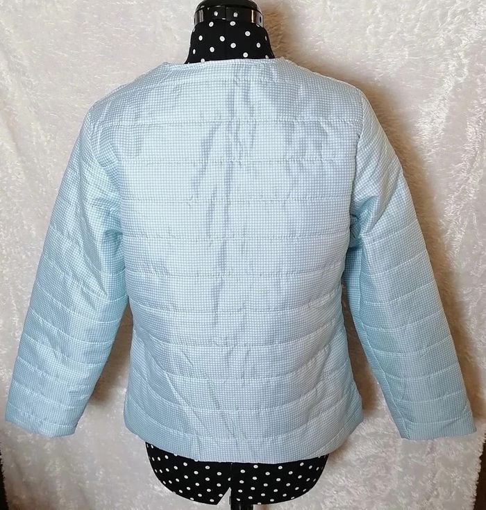 Doudou ou veste matelassée bleu ciel blanc Nathalie Andersen by Damart - photo numéro 4