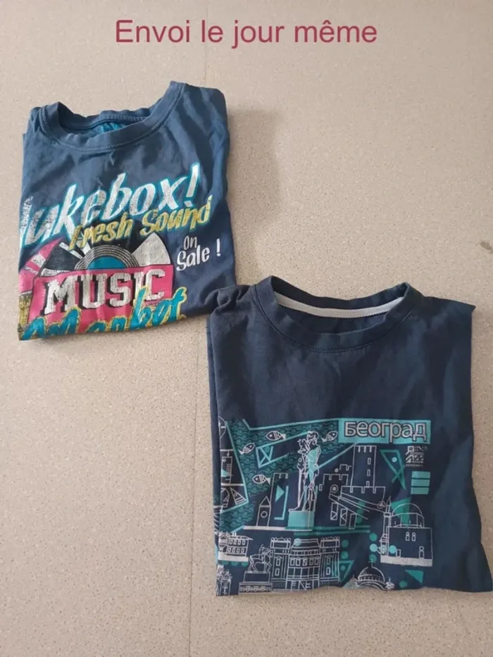 2tee shirt manches courtes