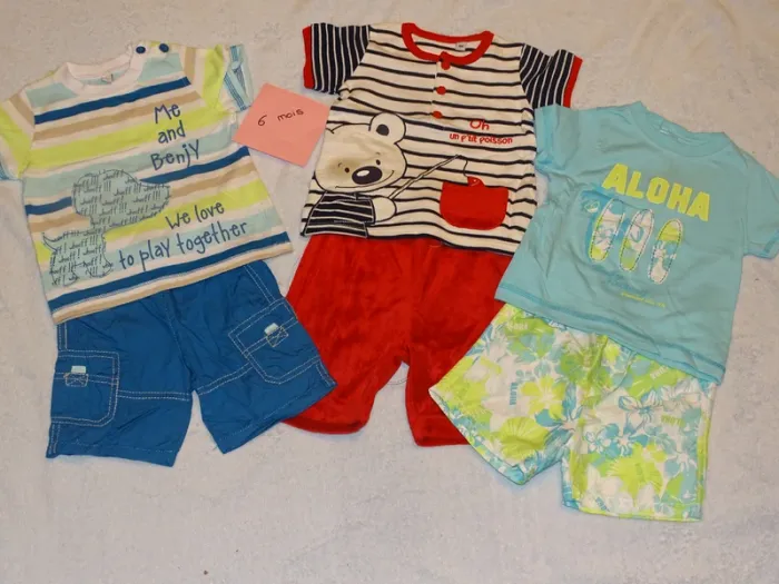 Lot de 3 ensembles 6 mois