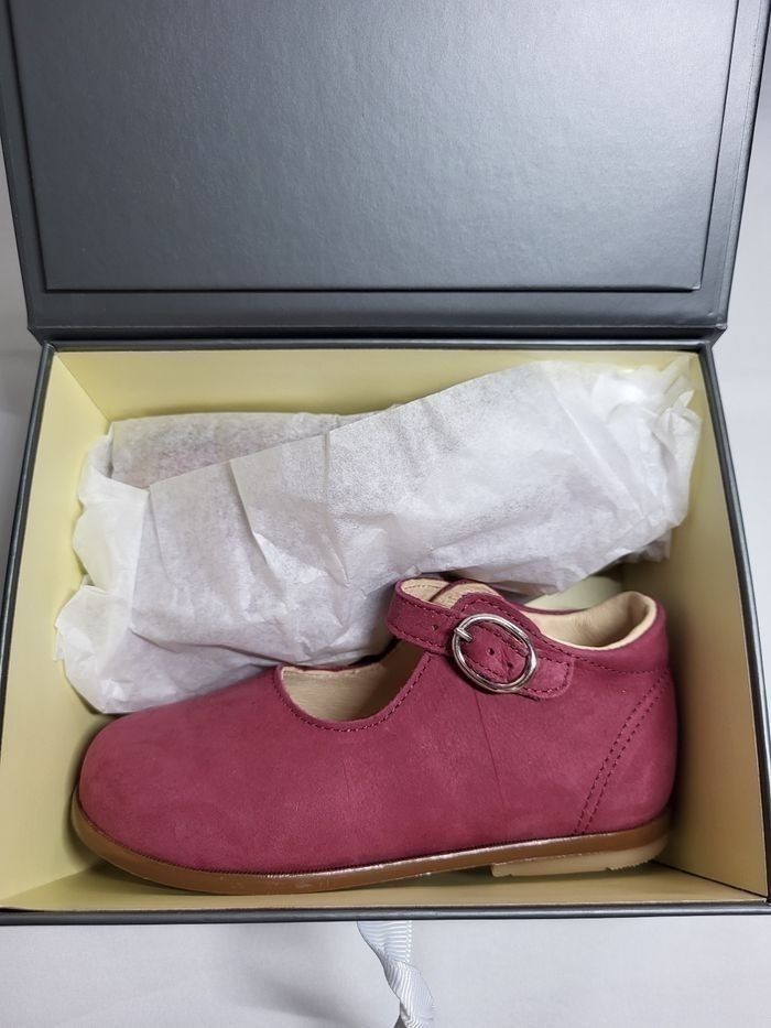 Chaussures charles IX fille en cuir bordeaux Point 25 Made in France 🇨🇵 - photo numéro 2