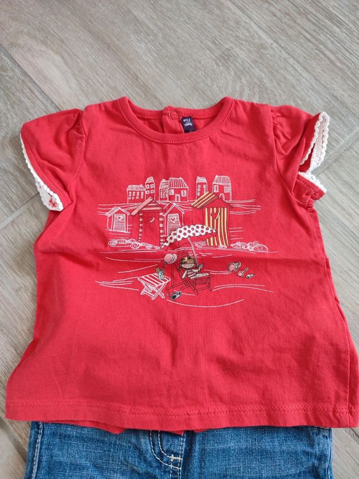 Ensemble jean et t-shirt manches courtes - photo numéro 2