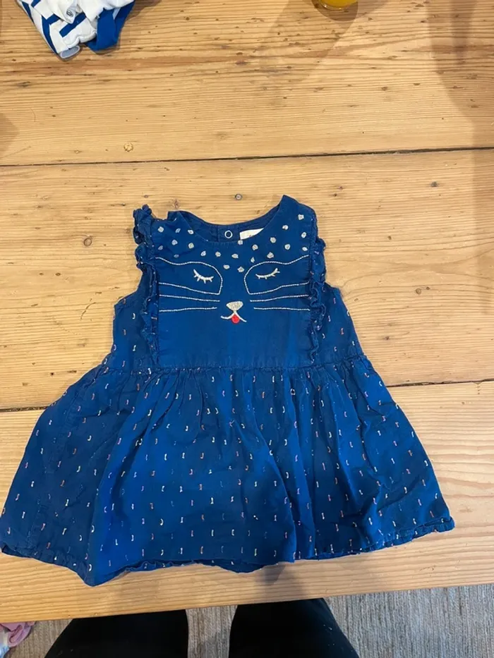 Robe bleue catimini 12 mois