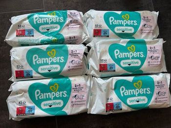 Lot de 6 paquets de 52 lingettes  Pampers NEUF 