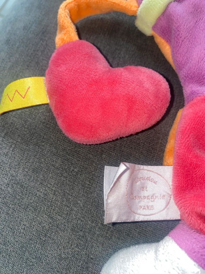 Doudou et Compagnie plat marionnette souris zigzag et son doudou cœur - photo numéro 4