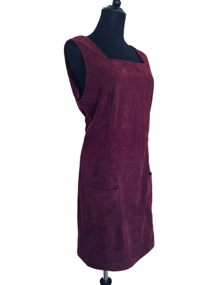 👍 Robe femme. Velours bordeaux. Neuve. Taille 42 XL. - photo numéro 3