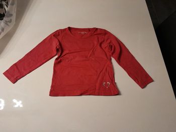 T shirt manxhes longues rose 4 ans