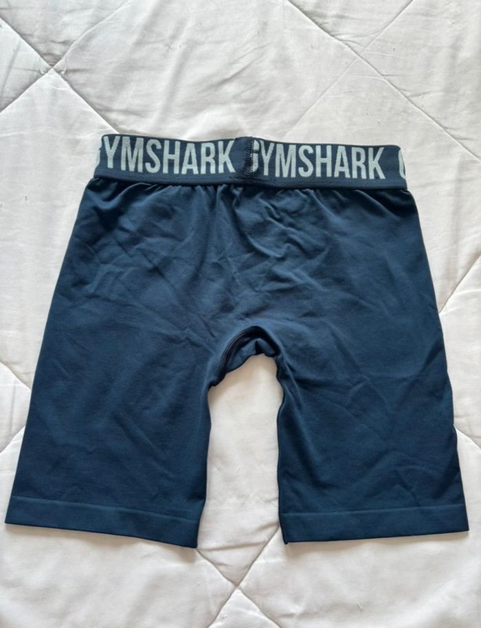 Short Gymshark taille S/36 femme sport fitness bleu marine logo très bon état - photo numéro 8