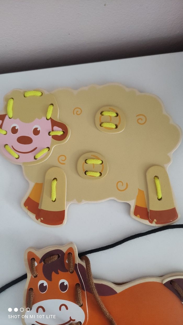 Laçage 4 formes animaux de la ferme - photo numéro 4