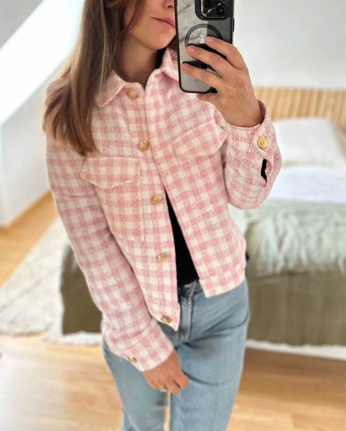 Veste en tweed Zara vichy 🐚 - photo numéro 2
