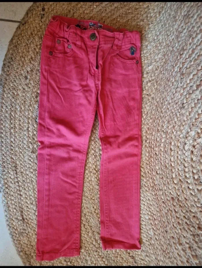 Jolie ensemble chemise en jean et jean rose sergent major fille 3 ans - photo numéro 6