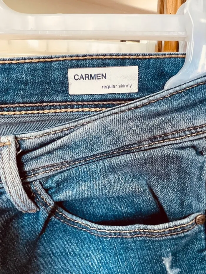 Taille S ~ 36 jean slim femme Only bleu effet déchiré 🌺 - photo numéro 2