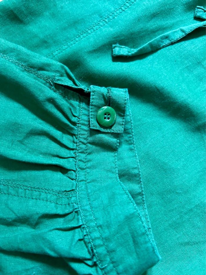 🌿Sarouel lin vert vintage taille 36/38 boho hippie ethnic festival green linen harem pants🌿 - photo numéro 14