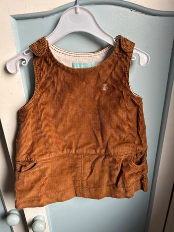 Robe en velours marron , obaïbi, 6 mois