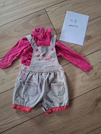Salopette ensemble bébé fille 18 mois 