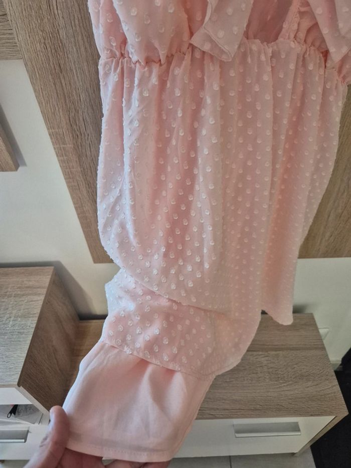 Robe plumetis rose taille S - photo numéro 4