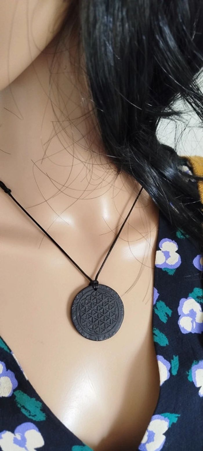 Collier d'énergie💥en pierre Shungite naturel. - photo numéro 2