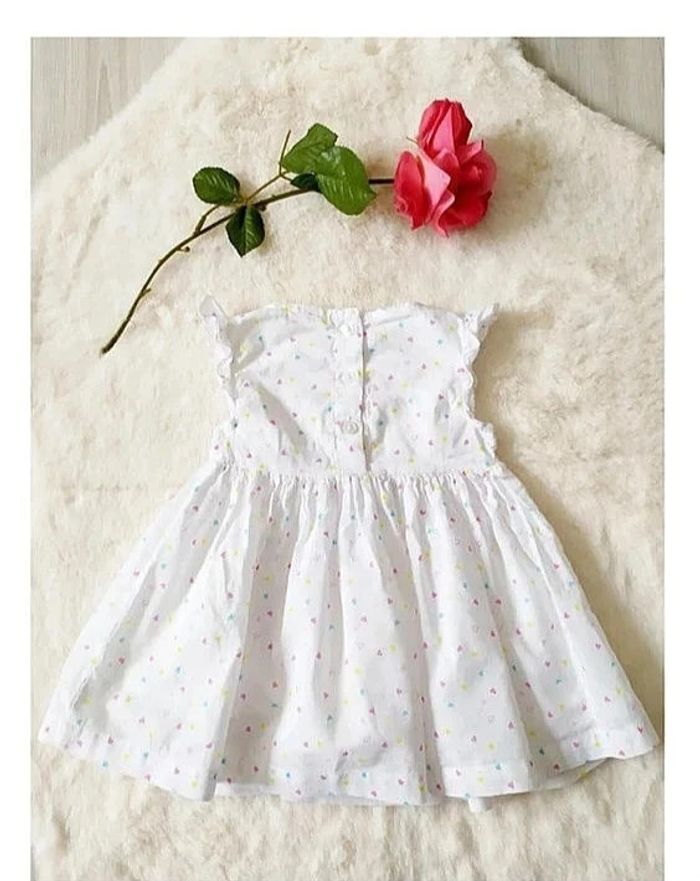 Robe été vintage bébé fille en coton avec petits pois taille 62 cm = 3 mois - photo numéro 2