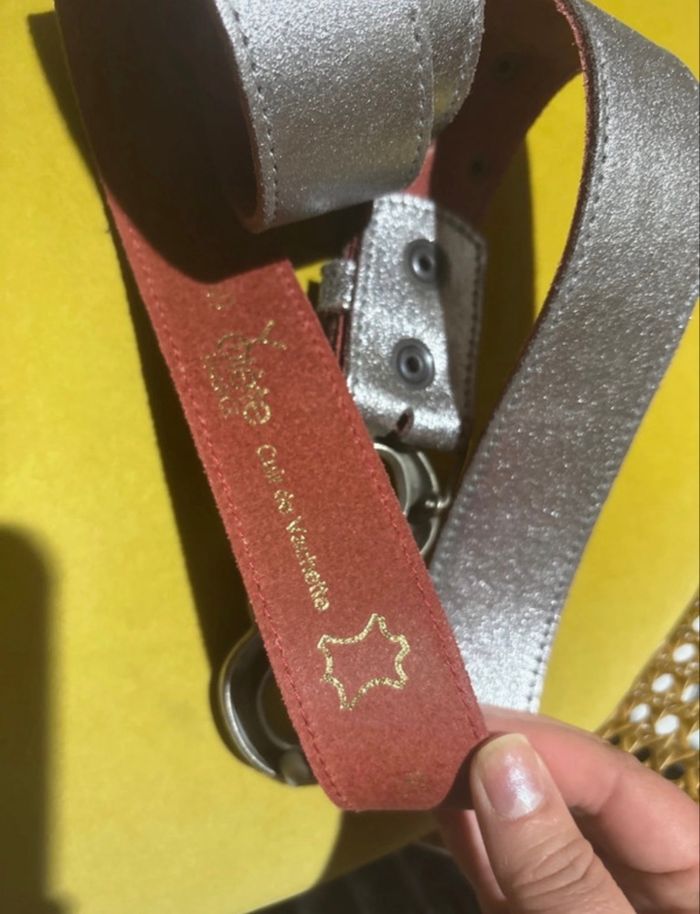 Ceinture cuir véritable fait main Yolète taille 100 - photo numéro 6