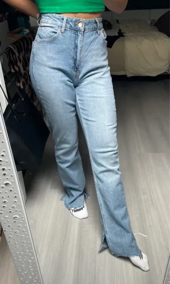 Jean large avec fente