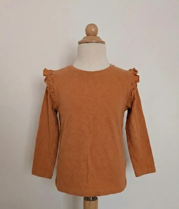 T-shirt Disney Pocahontas - Volants - 3 Ans - Coton Bio - (Légèrement taché) - photo numéro 2