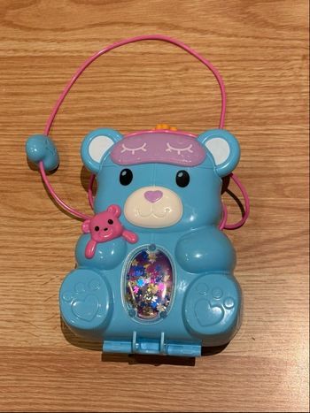 Polly Pocket - Sac à Main Ourson Bleu "Soirée Pyjama" (Complet)