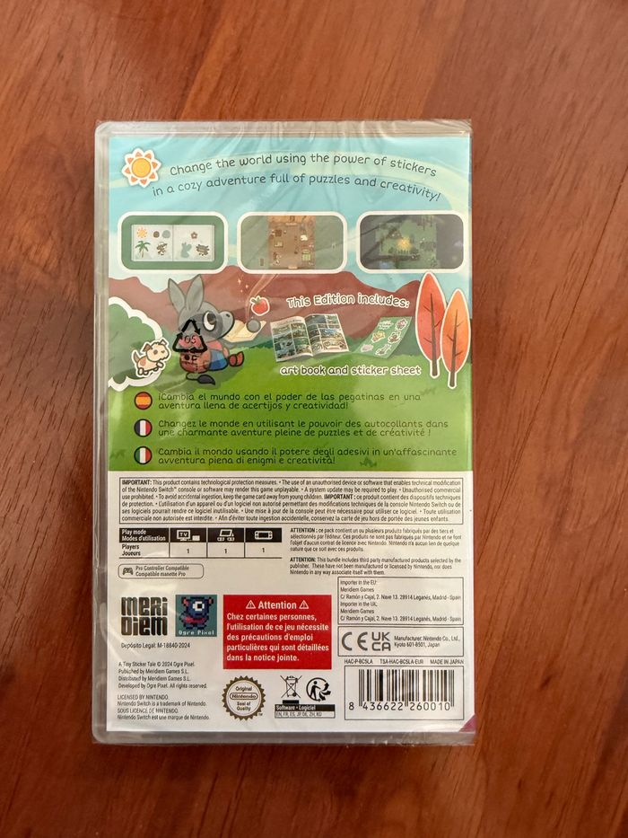 a tiny Sticker Tale magic book edition Jeu Nintendo Switch NEUF sous blister - photo numéro 2