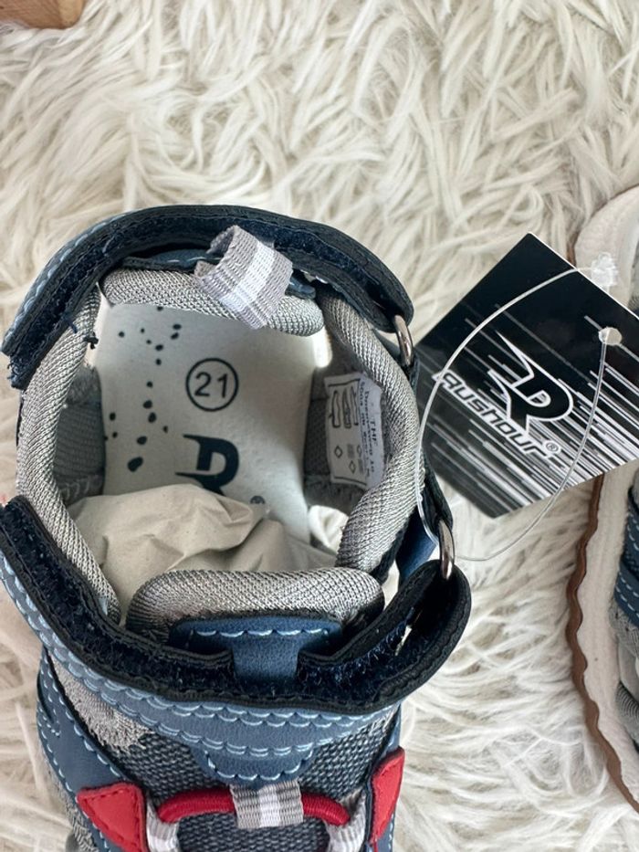 Paire de sandales bleu Rushour taille 21 - photo numéro 3