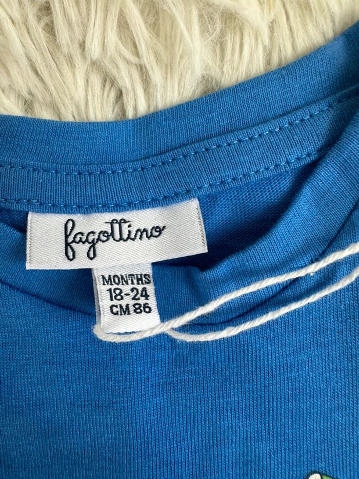 T-shirt bleu Fagottino taille 18-24 mois - photo numéro 3
