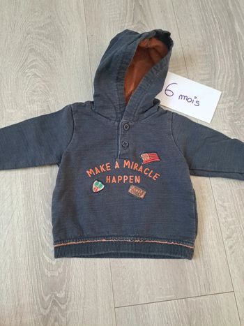 Pull à capuche 6 mois