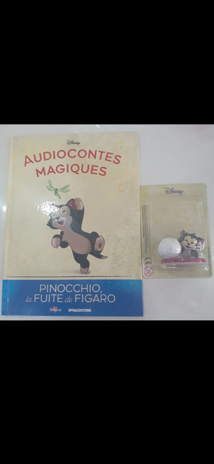 Num109 Livre et figurine collection audiocontes Magiques Altaya édition disney