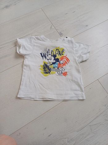 T-shirt blanc motif Mickey 12 mois Disney