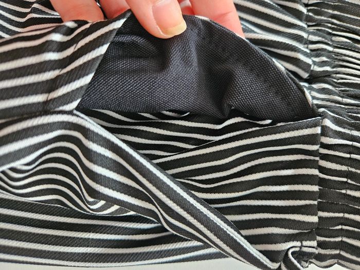 Pantalon large noir et blanc rayé Taille unique #lora11femme42 - photo numéro 5