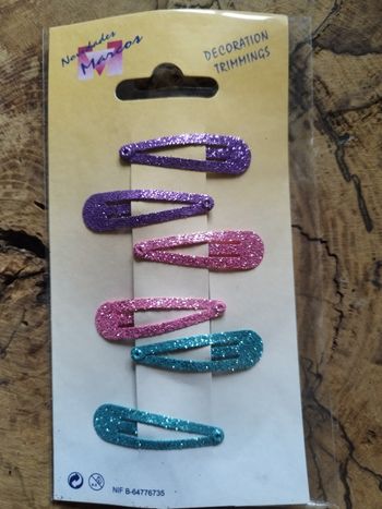 Lots barrettes pailletées